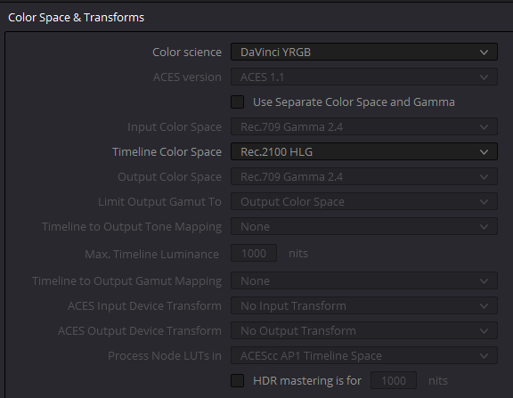 Color Space Transform