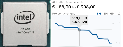 Core 9 CPU von Intel