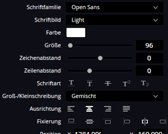 Titeleinstellung
