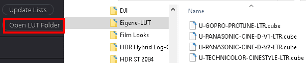 Eigene LUT