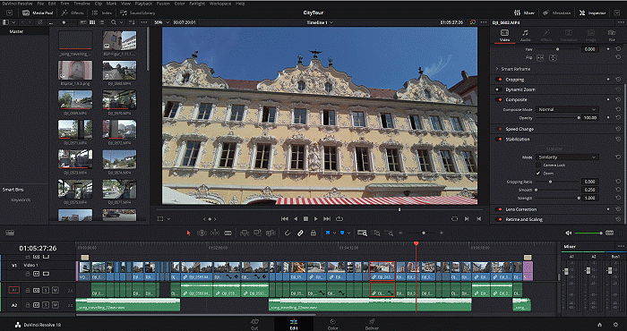 Pocke 2 Schnitt in DaVinci Resolve