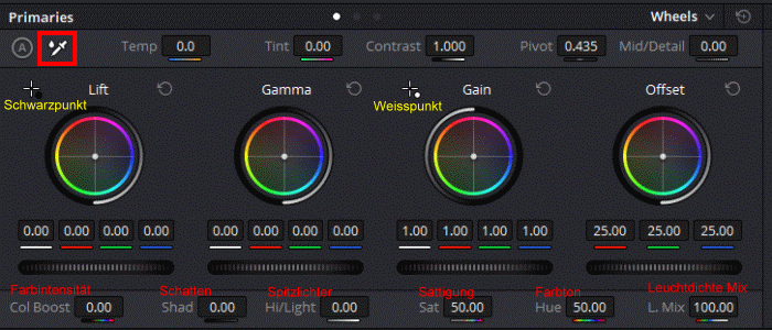 Primre Farbkorrektur