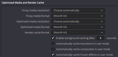 Media Cache und Rendren optimieren