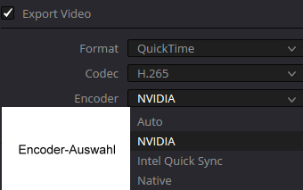 Encoder-Auswahl