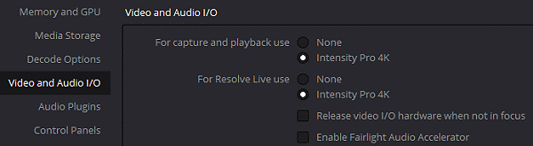 Aktivierung der Intensity Pro 4K