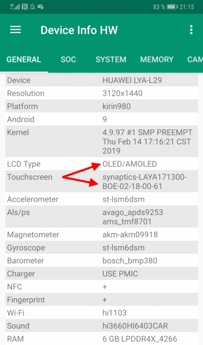 Device Info HW