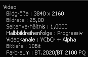 Projekteinstellung