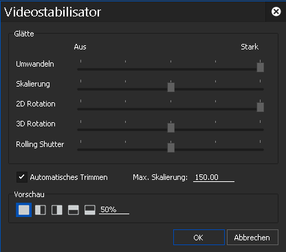 Edius Stabilisierung