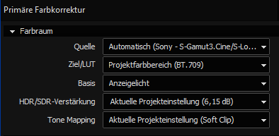 S-Log Beispielsetting