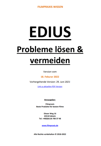 Edius Probleme lsen