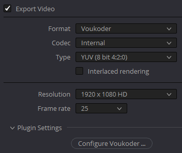 Export aus DaVinci Resolve