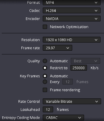 Export fr FHD-Setting