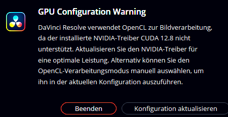 Config-Warnung