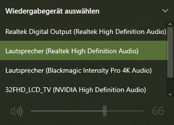 Lautsprecherwahl