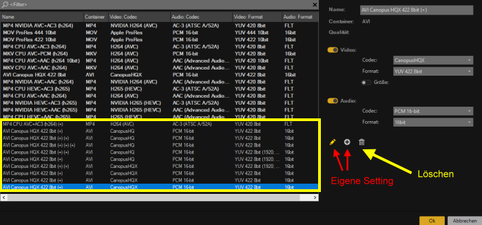 Export Codec