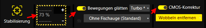 M6-SAL-Einstelloptionen