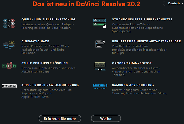 Neu in 20.2