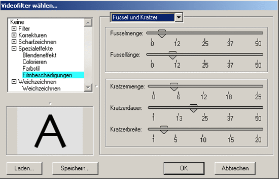 Filmbeschädigungen