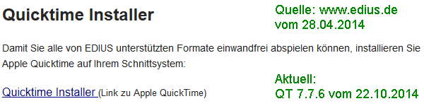 QuickTime fr EDIUS