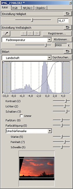 RAW-Bearbeitung