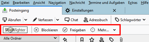 Thunderbirth mit Spamfighter