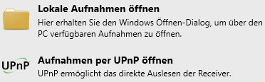 UPnP - Aufnahme