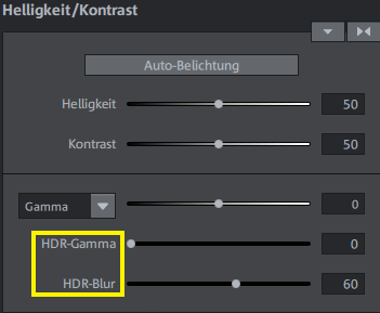 HDR-Gamma und HDR-Blur