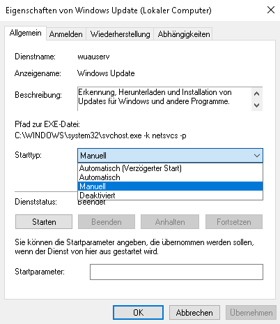 Windows-Update Steuerung