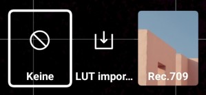 LUTs für Displavorschau