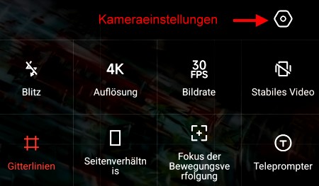 Videoaufnahmemodus Global