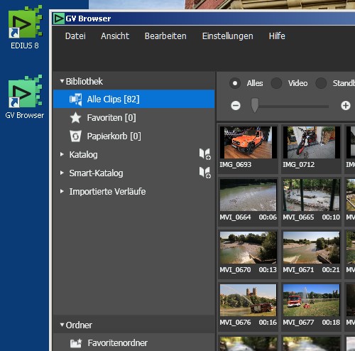 EDIUS 8 Browser