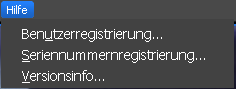 Menpunkt "Hilfe" fehlt