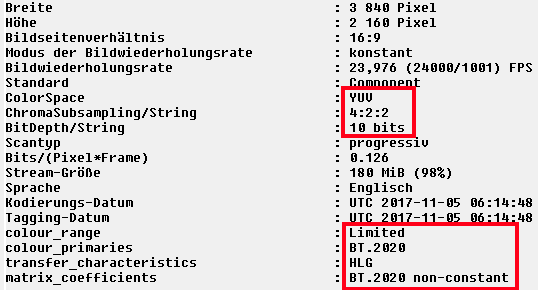 MediaInfo-HLG