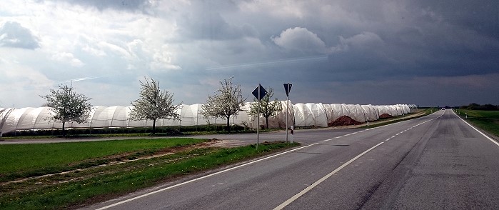 Plastik-Landwirtschaft an der B19