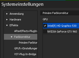 Primre Farbkorrektur
