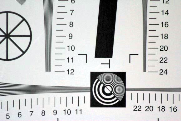 Testchart im Innenraum